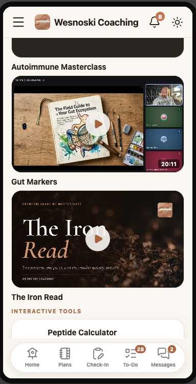 In-app masterclasses and interactive tools